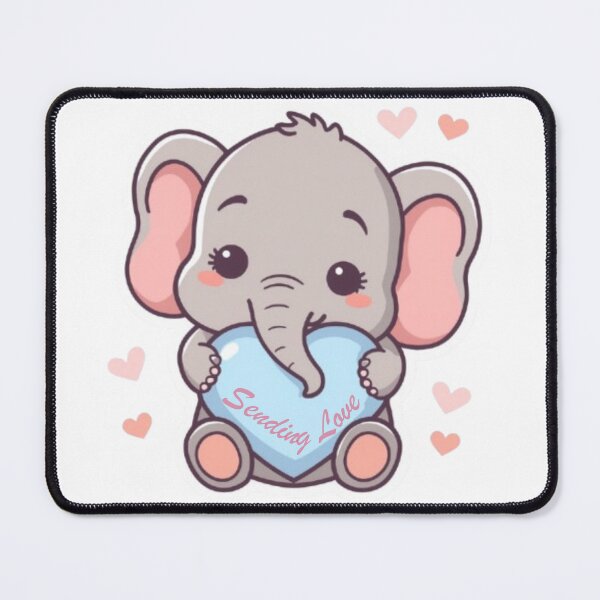 Item preview, Adorable Baby Elephant Expressing Love in a Pastel Sticker designed and sold by DigitfanStudio.