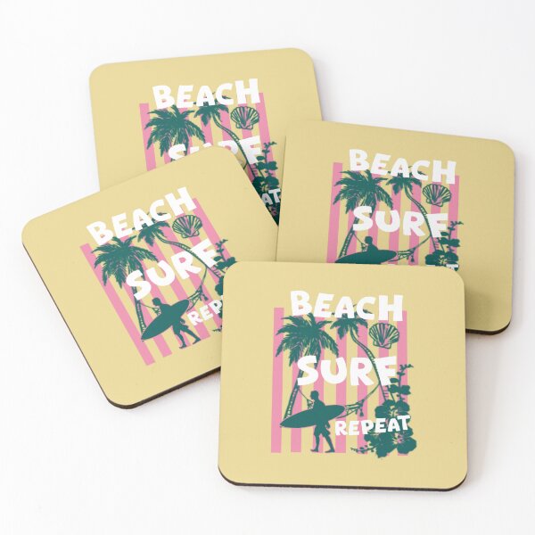 Item preview, Beach Surf Repeat Vintage Retro Surfing Summer Aesthetic Tropical Palm  designed and sold by Abibless1998.