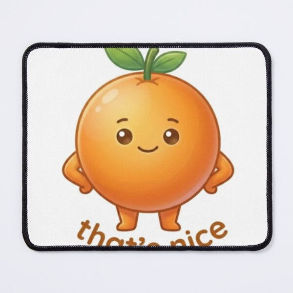 Item preview, Orange “That’s Nice” Kawaii Sticker – Chill Minimal Aesthetic designed and sold by Dakochaaan.