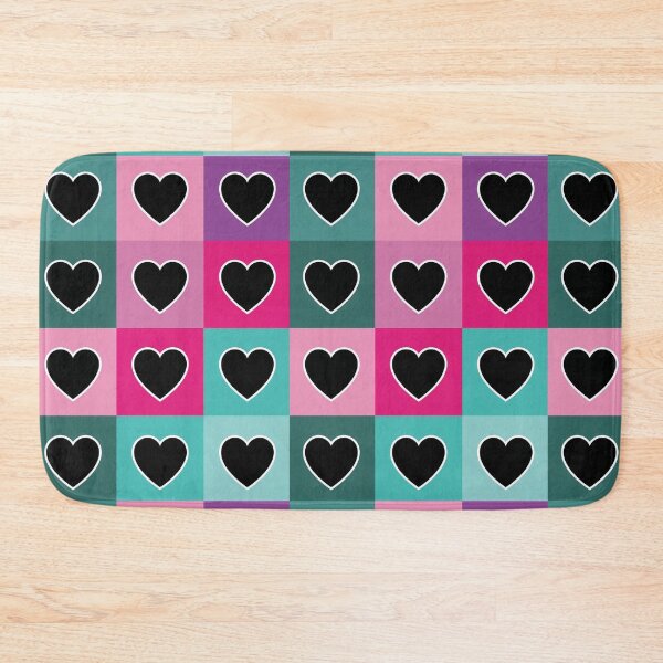 Item preview, Rainbow hearts patchwork in pink designed and sold by uunaa.