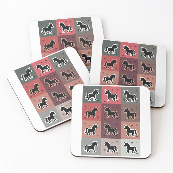 Item preview,  Rainbow unicorn patchwork in red designed and sold by uunaa.