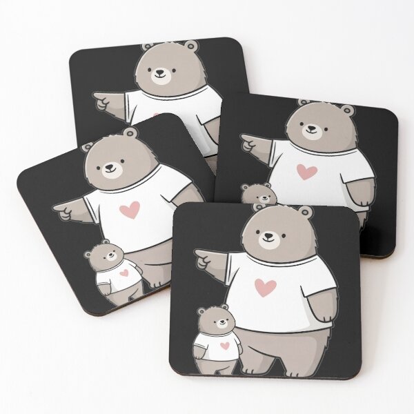 Item preview, Big Bear and Little Bear Kawaii Cartoon T-Shirt – Cute Parent & Child Bears designed and sold by Radhestore.