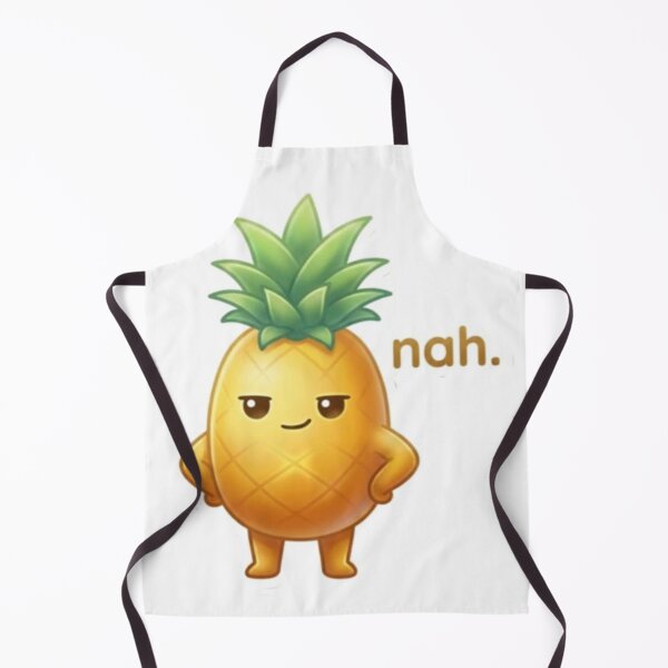 Item preview, Pineapple “Nah.” Kawaii Sticker – Cute Minimal Reaction designed and sold by Dakochaaan.