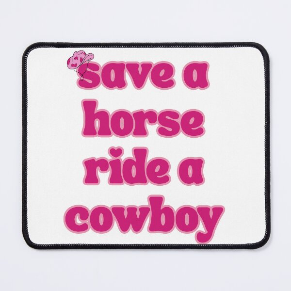 Item preview, Save a Horse Ride a Cowboy Typography - Pink Western Quote - Fun Country Music Vibe designed and sold by JLMWorks.