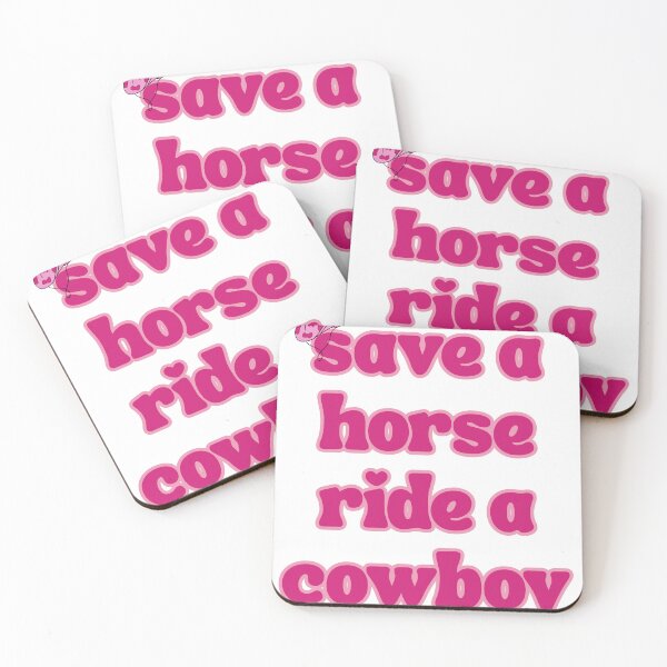 Item preview, Save a Horse Ride a Cowboy Typography - Pink Western Quote - Fun Country Music Vibe designed and sold by JLMWorks.