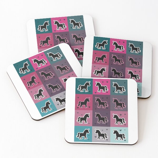 Item preview, Rainbow unicorn patchwork in pink designed and sold by uunaa.
