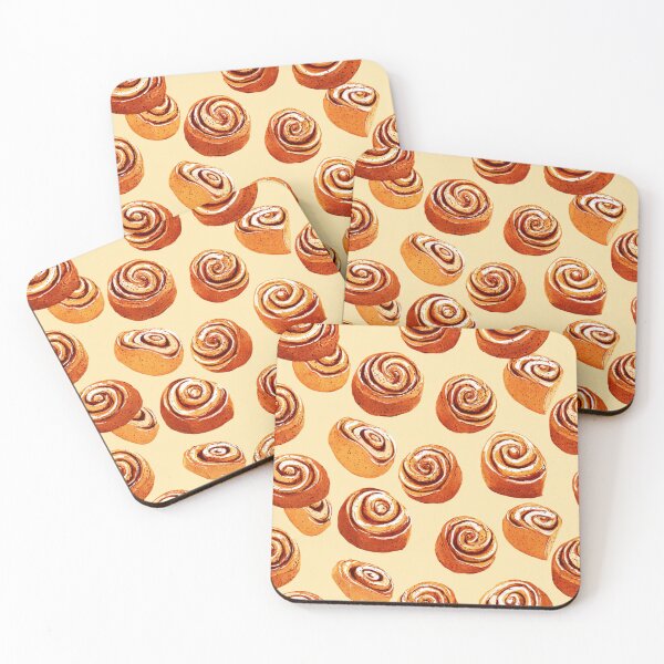 Item preview, Watercolor Cinnamon Rolls Sweet Pastry Pattern designed and sold by NicolasGlowArt.