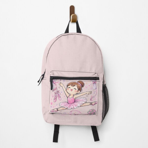Item preview, Cute Pink Ballerina Girl Dancing Illustration designed and sold by GogaVibeRe.