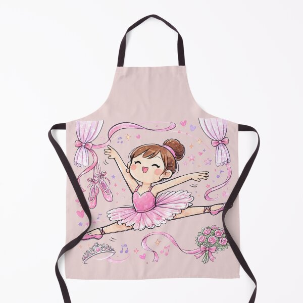 Item preview, Cute Pink Ballerina Girl Dancing Illustration designed and sold by GogaVibeRe.