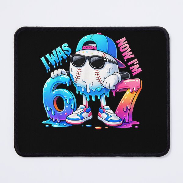 Item preview, I was 6 Now I'm 7 Birthday Boys Baseball Drip 67 Meme 6 7 designed and sold by Juansustait.