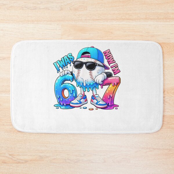 Item preview, I was 6 Now I'm 7 Birthday Boys Baseball Drip 67 Meme 6 7  designed and sold by Juansustait.