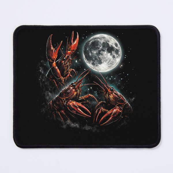 Item preview, Three Crawfish Moon Galaxy Space Retro Animal designed and sold by Juansustait.