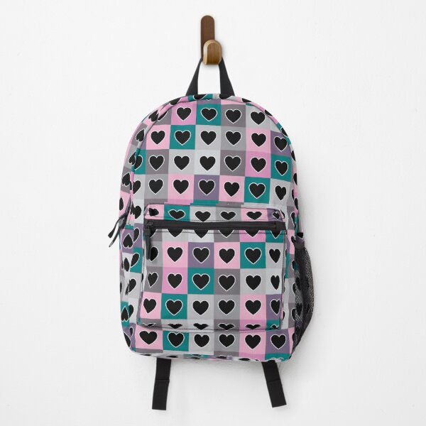 Item preview, Rainbow hearts patchwork in turquoise designed and sold by uunaa.
