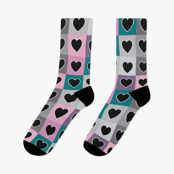 Item preview,  Rainbow hearts patchwork in turquoise designed and sold by uunaa.