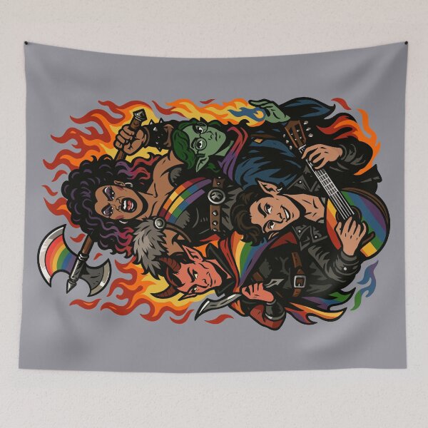 Item preview, Gay Pride Dungeon Crawlers designed and sold by Ghost on Toast.