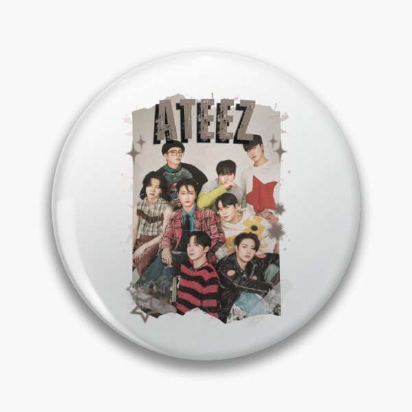Item preview, Ateez Kpop Boy Group Korean Pop Collage Design designed and sold by AJUNICE STUDIO.