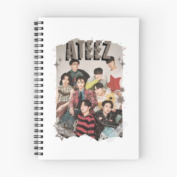 Item preview, Ateez Kpop Boy Group Korean Pop Collage Design designed and sold by AJUNICE STUDIO.