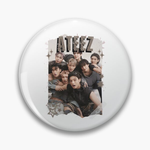 Item preview, Ateez Kpop Boy Group Korean Pop Collage Design designed and sold by AJUNICE STUDIO.