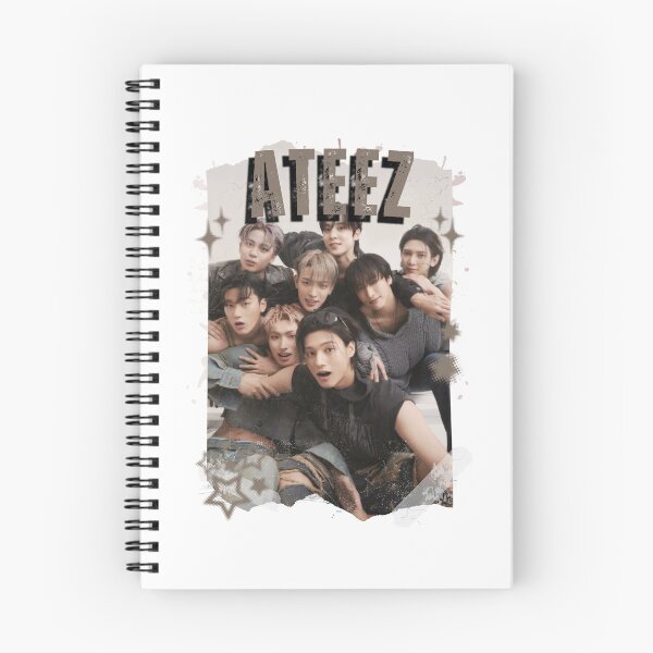 Item preview, Ateez Kpop Boy Group Korean Pop Collage Design designed and sold by AJUNICE STUDIO.