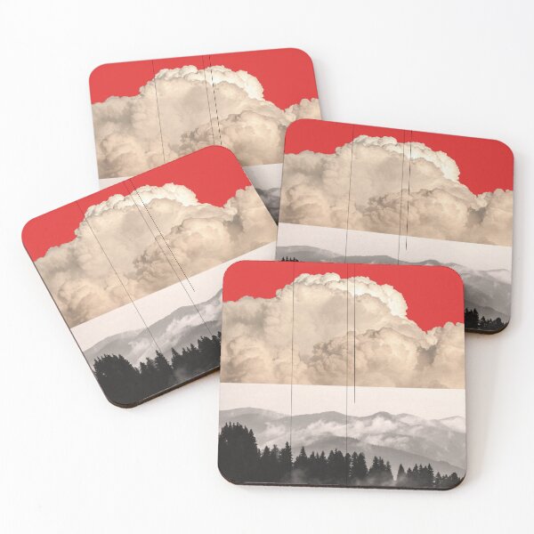 Item preview, Red Reflection - Surreal Mountains and Clouds Composition designed and sold by Underdott.
