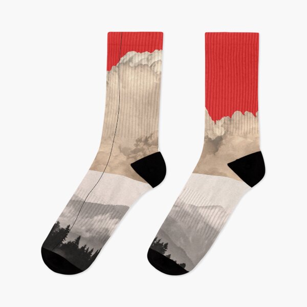 Item preview, Red Reflection - Surreal Mountains and Clouds Composition designed and sold by Underdott.