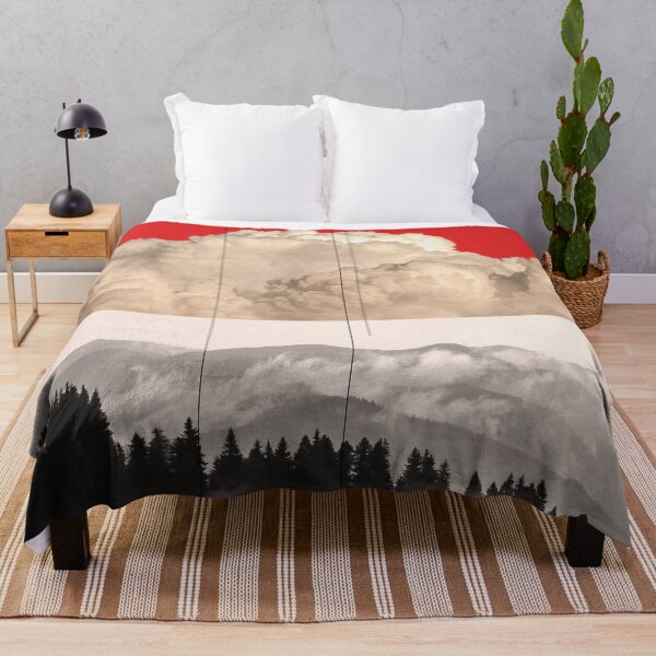 Item preview, Red Reflection - Surreal Mountains and Clouds Composition designed and sold by Underdott.