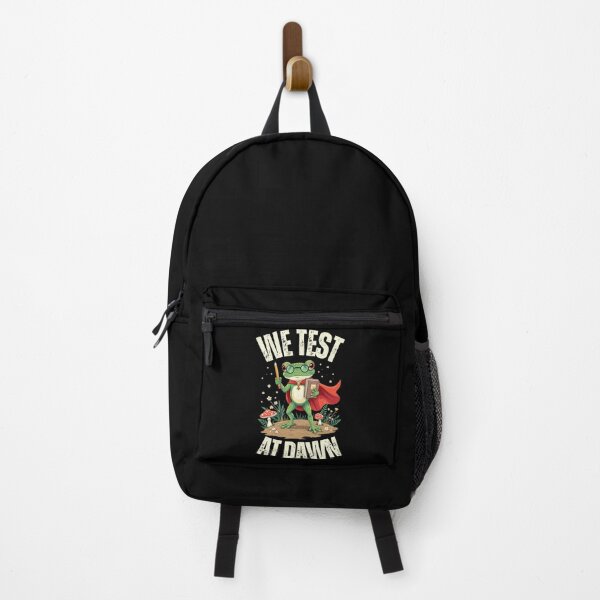 Item preview, We Test At Dawn Frog Teacher Meme Funny Exam Season Warrior Shirt designed and sold by LunaMagicStudio.