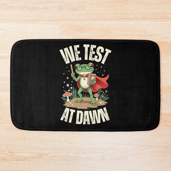 Item preview, We Test At Dawn Frog Teacher Meme Funny Exam Season Warrior Shirt designed and sold by LunaMagicStudio.