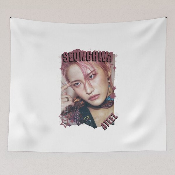 Item preview, Ateez Seonghwa Kpop Boy Group Korean Pop Collage Design designed and sold by AJUNICE STUDIO.