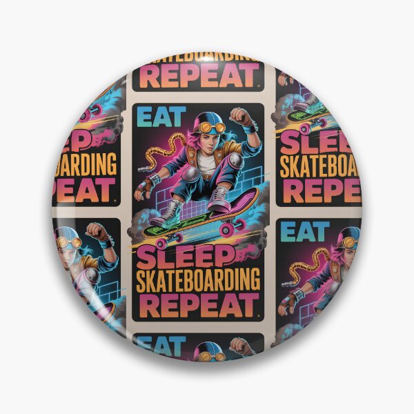Item preview, EAT.SLEEP.SKATEBOARDING.REPEAT VINTAGE DESIGN designed and sold by limos.