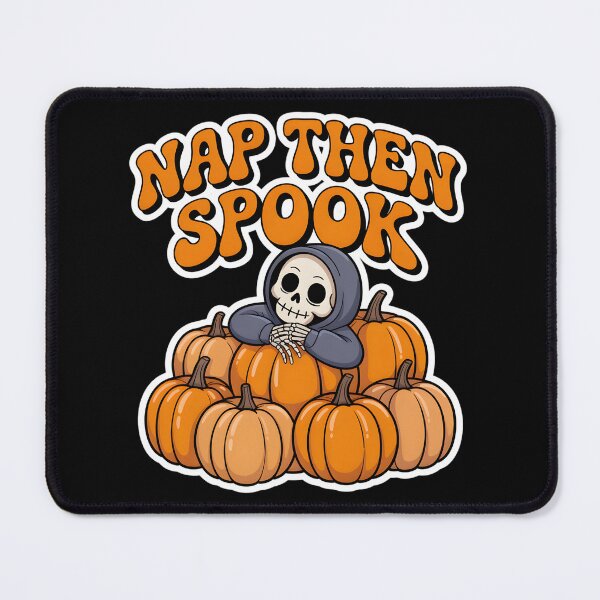 Item preview, Nap Then Spook Cute Skeleton Pumpkin T-Shirt | Cozy Halloween Funny Skeleton Graphic Tee designed and sold by Raw Tigers.