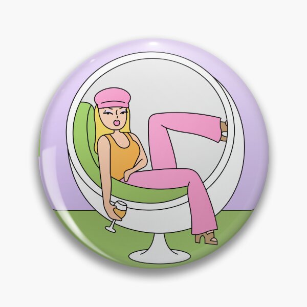 Artikelvorschau, Funky Chair Y2K Pinup Illustration entworfen und verkauft von brianarells.