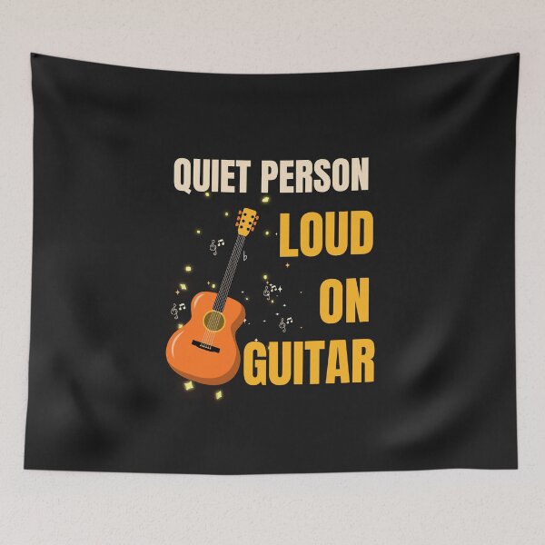 Item preview, Quiet Person Loud On Guitar Funny Introvert Music Design designed and sold by Joyful-Pixel.