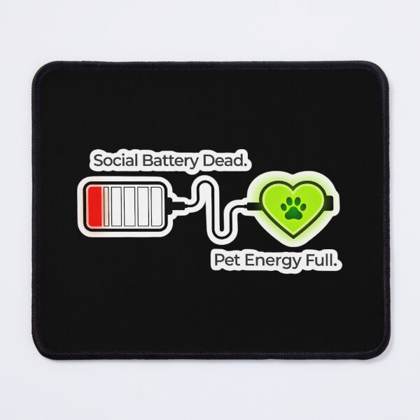 Item preview, Social Battery Dead Pet Energy Full – Introvert Pet Lover Shirt designed and sold by Safe Haven Pets.
