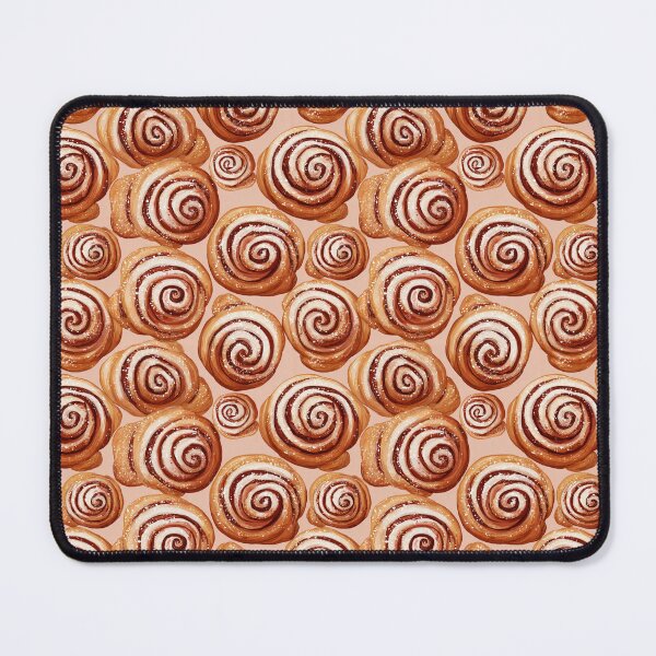 Item preview, Sweet Cinnamon Roll Bun Pastry Foodie Pattern designed and sold by NicolasGlowArt.