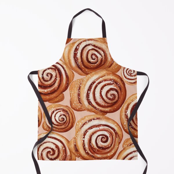 Item preview, Sweet Cinnamon Roll Bun Pastry Foodie Pattern designed and sold by NicolasGlowArt.