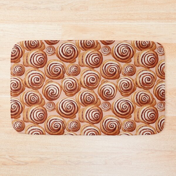 Item preview, Sweet Cinnamon Roll Bun Pastry Foodie Pattern designed and sold by NicolasGlowArt.
