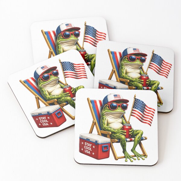 Item preview, USA Memorial Day 4th Of July Funny Frog  designed and sold by Thread&Fable.
