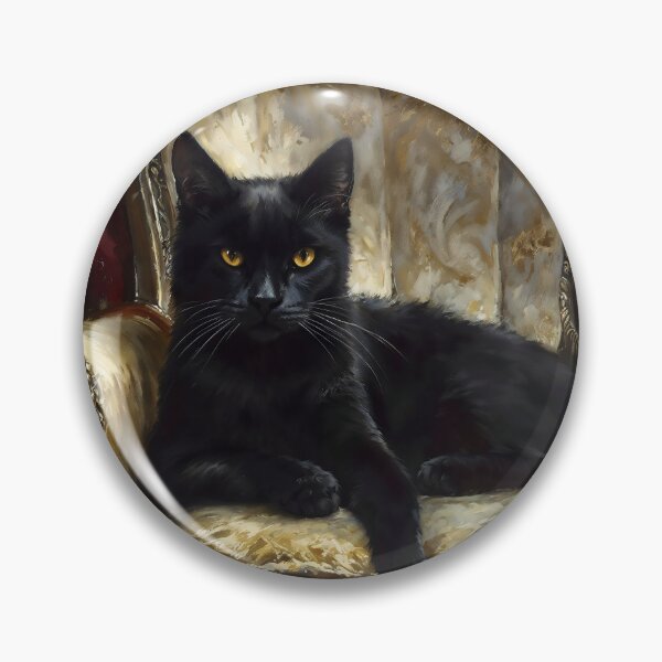 Item preview, Black Cat King Gothic Gold Throne Art designed and sold by DarkHolyQueen.