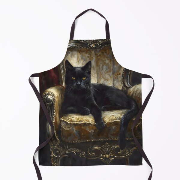 Item preview, Black Cat King Gothic Gold Throne Art designed and sold by DarkHolyQueen.