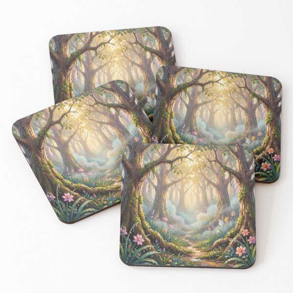 Item preview, Forest Path Magic where Light, Nature and Dream Atmosphere flow together - Inspired by Gouache style designed and sold by FotoworldEdel.