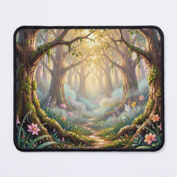 Item preview, Forest Path Magic where Light, Nature and Dream Atmosphere flow together - Inspired by Gouache style designed and sold by FotoworldEdel.