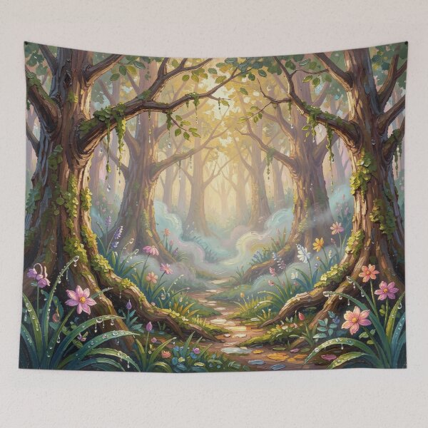 Item preview, Forest Path Magic where Light, Nature and Dream Atmosphere flow together - Inspired by Gouache style designed and sold by FotoworldEdel.