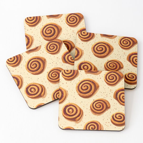 Item preview, Cinnamon Roll Swirl Pastry Foodie Pattern designed and sold by NicolasGlowArt.