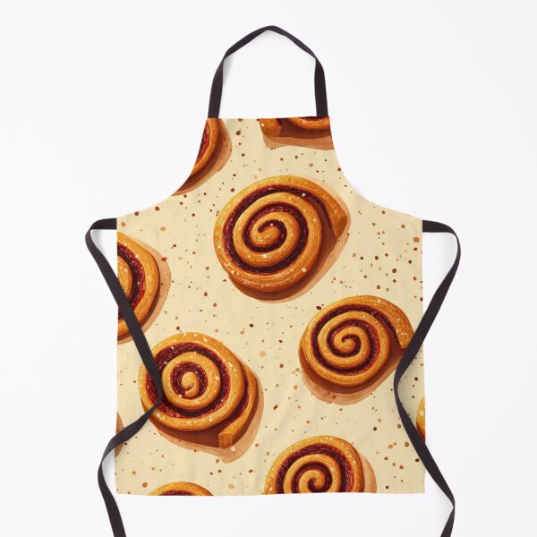 Item preview, Cinnamon Roll Swirl Pastry Foodie Pattern designed and sold by NicolasGlowArt.