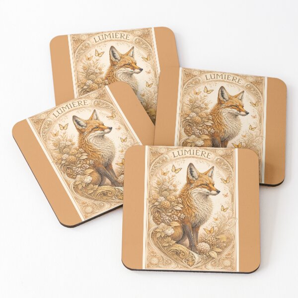 Item preview, Elegant Fox Amidst Floral Whimsy designed and sold by cuprum.