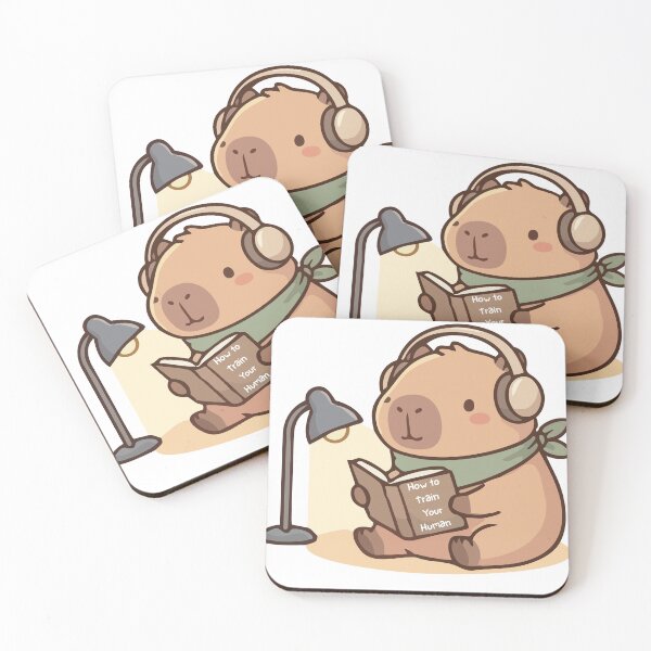 Item preview, Cute Capybara Studying Cozy Reading Aesthetic Design designed and sold by EarthSoftSound.