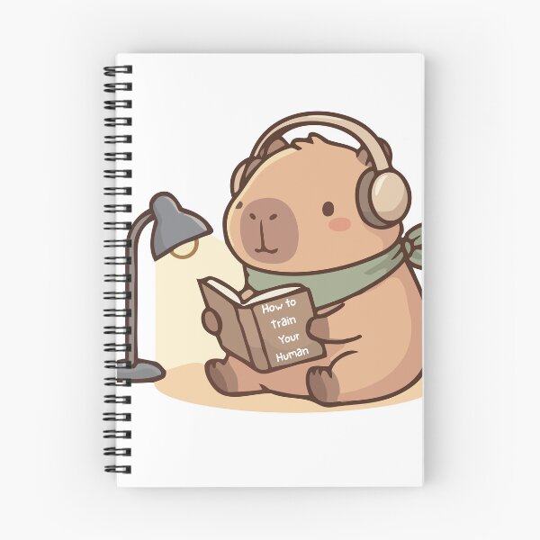 Item preview, Cute Capybara Studying Cozy Reading Aesthetic Design designed and sold by EarthSoftSound.