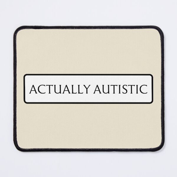 Item preview, ndvh Actually Autistic (street sign) designed and sold by Nik’s T-Shirts.