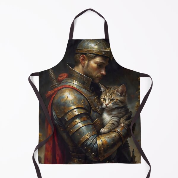 Item preview, Knight And Cat Protector Gothic Art designed and sold by DarkHolyQueen.